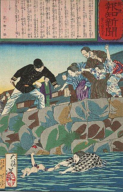 Японские гравюры из желтой прессы 1870-х