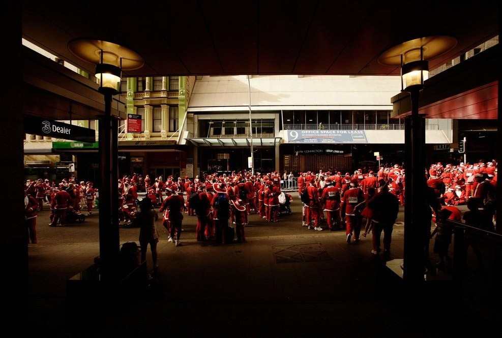 Забег Санта-Клаусов в Сиднее