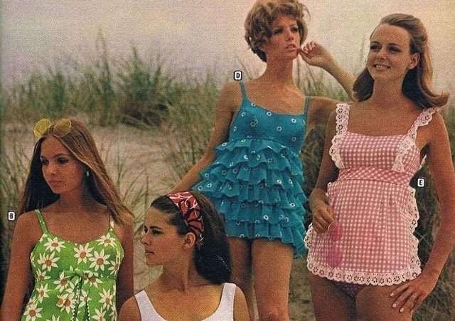 Пляжная мода тех времен, 1960 г.
