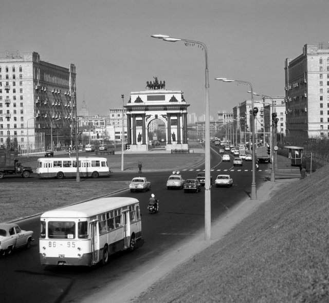 Кутузовский проспект. Москва, СССР, 1972 год.