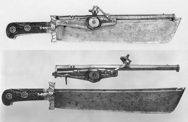 Немецкий охотничий нож, он же пистолет, он же календарь (~1528-1529 годы)