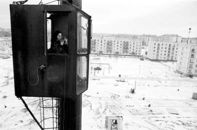 Крановщица, 1966 год, Москва