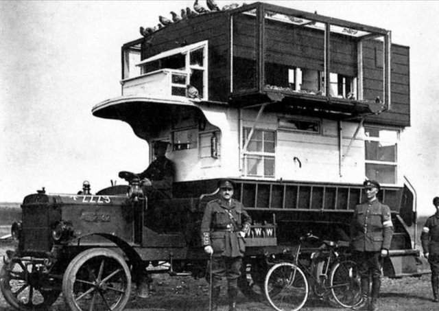 Передвижная служба голубиной почты. Германия, 1915 год.