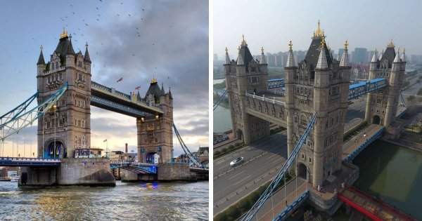 Тауэрский мост в Лондоне и его реплика в китайском городе Сучжоу