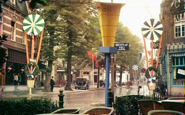 Одна из улиц Хилверсюма. Нидерланды, 1936 год.