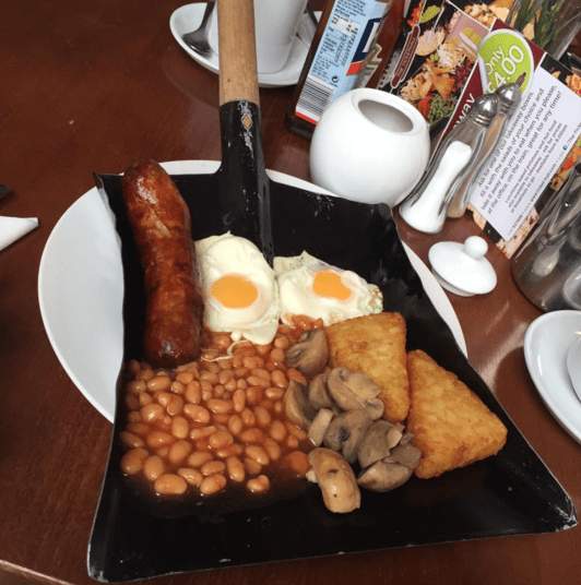 Английский завтрак на лопате