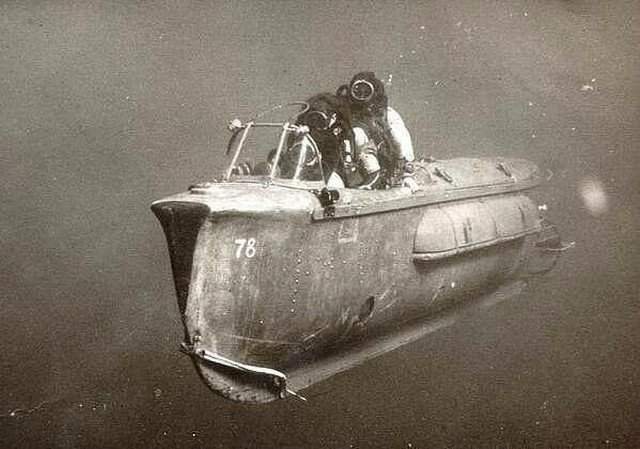 Транспортное средство, используемое для передвижения под водой. Израиль, 1967 год