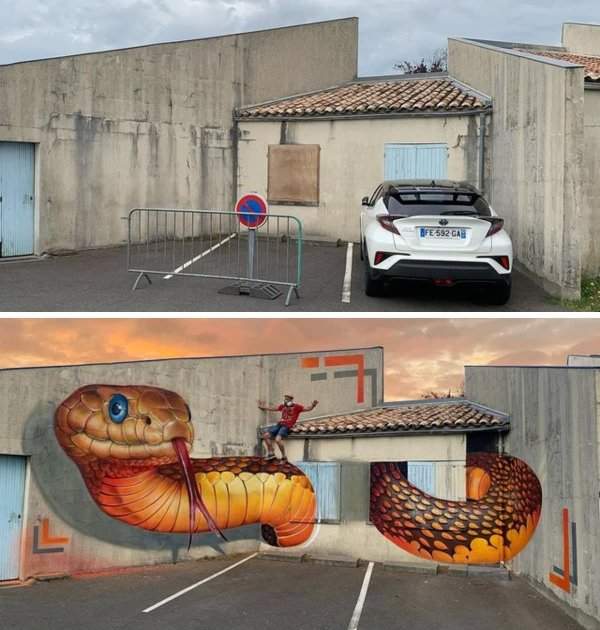 Крутые 3D-граффити от французского художника