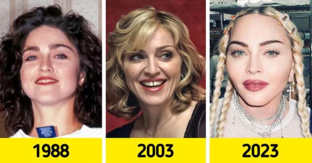 Мадонна в 30 лет, 44 и 64 года