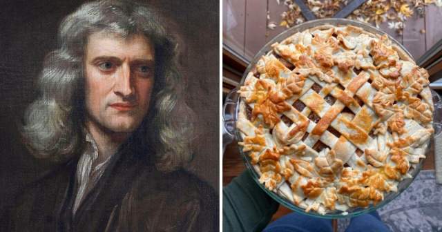 Физик Исаак Ньютон — яблочный пирог
