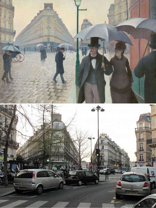 Та самая улица с картины «Парижская улица в дождливую погоду» Гюстава Кайботта