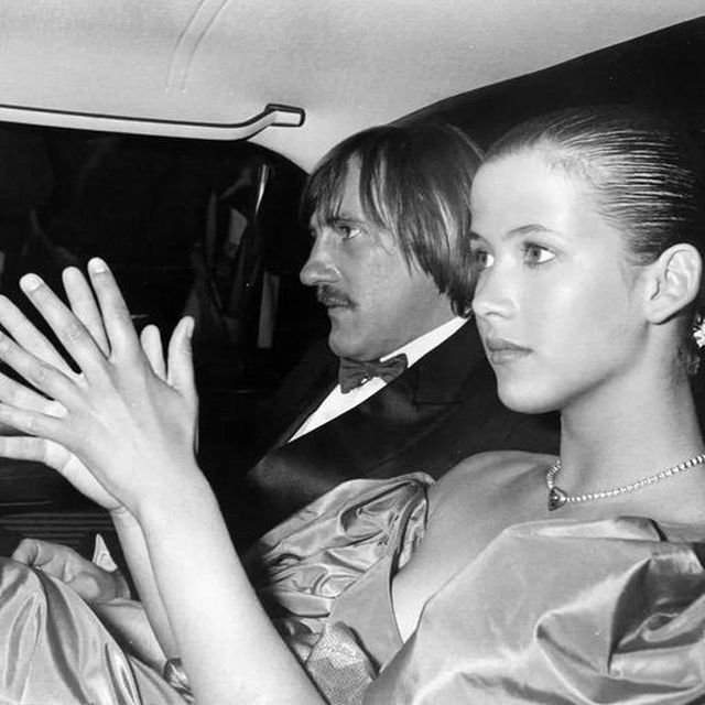 18-летняя Софи Марсо и 36-летний Жерар Депардье едут на премьеру фильма Форт Саганн/Fort Saganne, Канны, Франция, 1984 г.