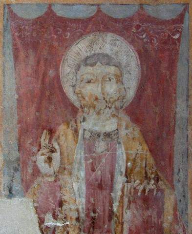«Святая Троица», фреска церкви Святой Агаты, 13 век