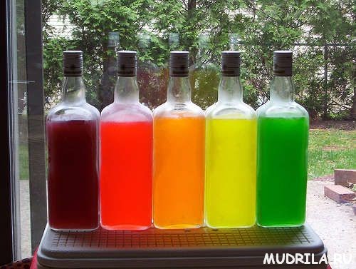 Многообразие разноцветной водки. Делаем сами