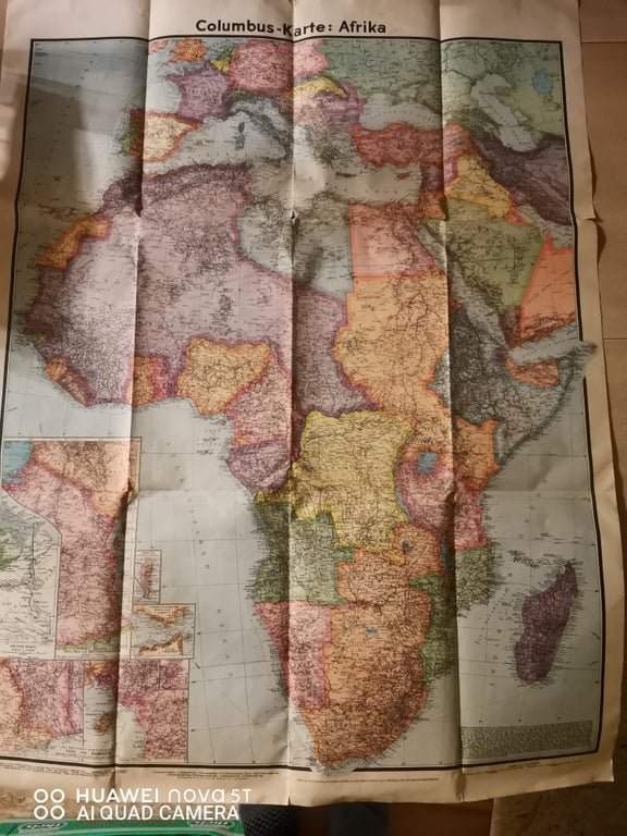 Нашел карту Африки 1941 года на чердаке