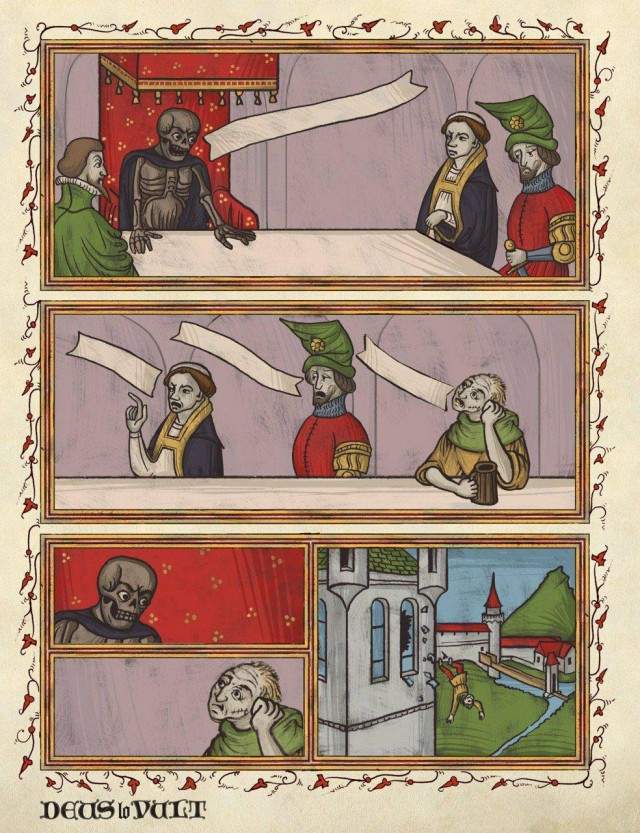 Современные мемы в средневековой интерпретации