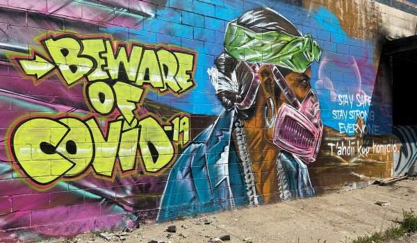 Подборка крутых граффити на тему коронавируса