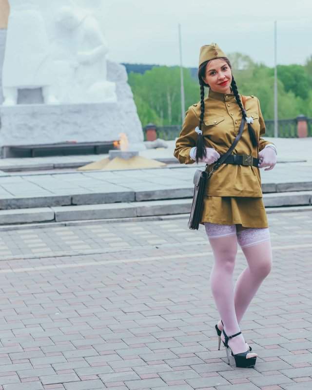Екатерина Печерская в военной форме