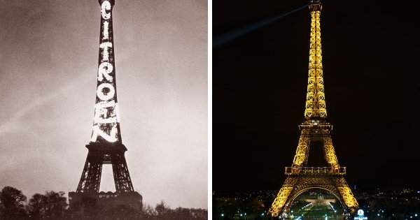 Эйфелева башня, Париж: 1925 год и сейчас