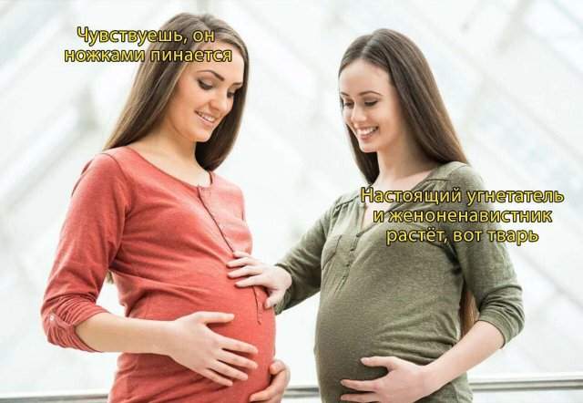 мем про беременность и феминизм