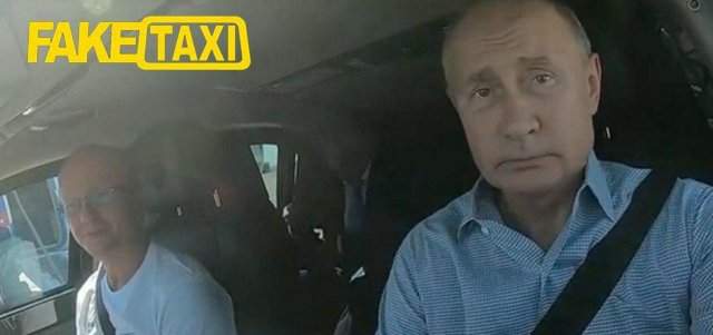 Владимир Путин на трассе &quot;Таврида&quot; - шутка про FakeTaxi.