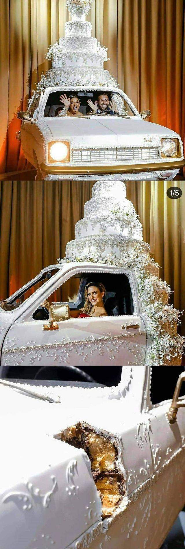 Свадебный торт в виде автомобиля