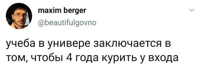 Твит про университет