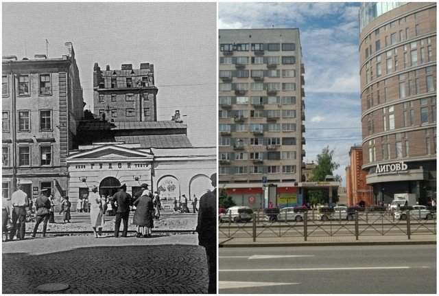 Лиговская улица/Лиговский проспект1939 и 2020 год.