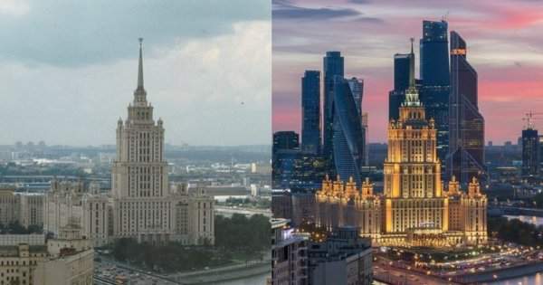 Фото Москвы с разницей в 20 лет