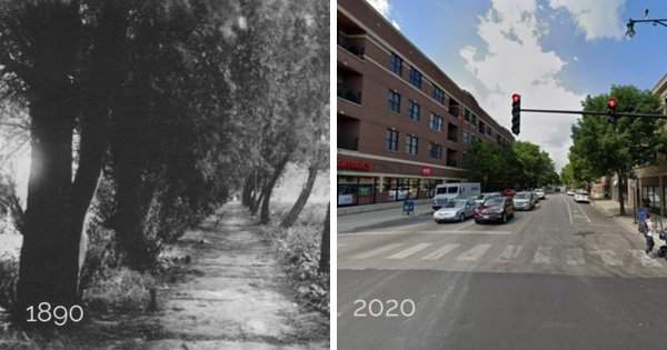 Как изменилась северная часть Чикаго за 130 лет