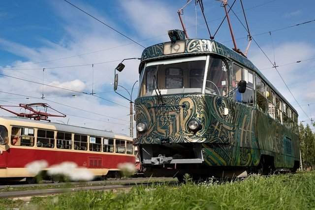 Трамвай на фестивале STENOGRAFFIA