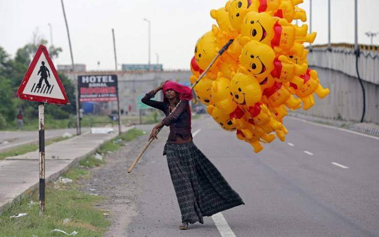 Продавец воздушных шаров