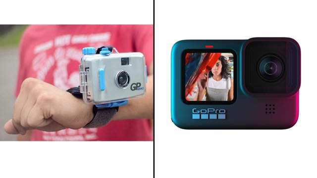 GoPro в 2005 году и в 2020м.