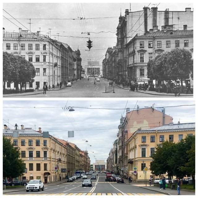 Семёновская площадь.1967 и 2020 год.