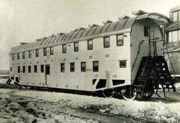 Двухэтажный вагон поезда в Российской империи, 1905 год.