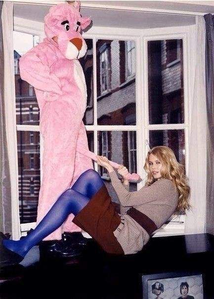 Клаудия Шиффер и Розовая пантера, 1990-е.