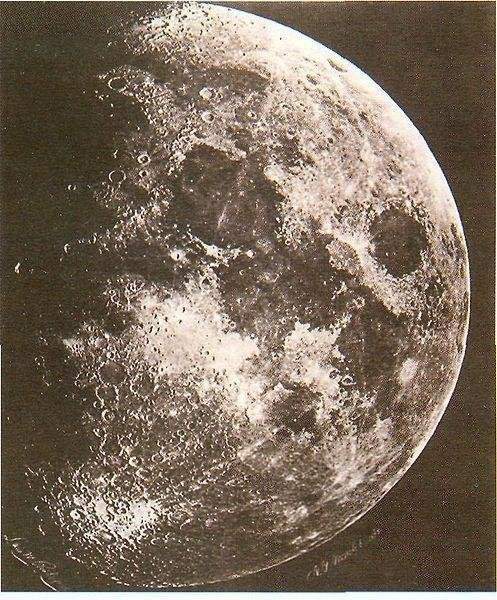Фотография Луны, сделанная Льюисом Резерфордом в 1865 году
