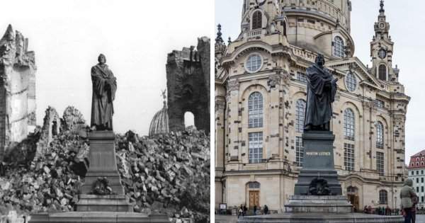 Памятник Мартину Лютеру, Дрезден, Германия (1958 и 2014 годы)