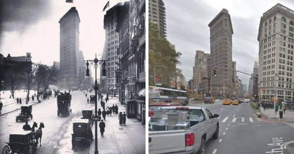 Флэтайрон-билдинг, Нью-Йорк (1918 и 2018 годы)