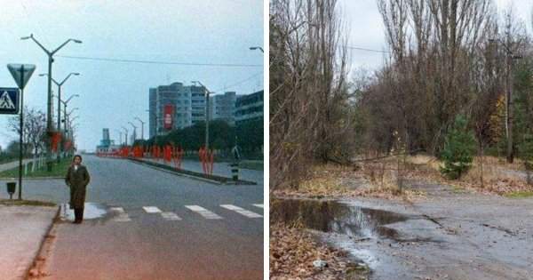 Припять, Украина (1986 и 2016 годы)