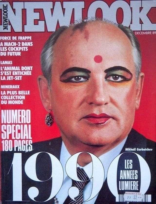 Михаил Горбачев на обложке французского журнала Newlook, 1989 год.