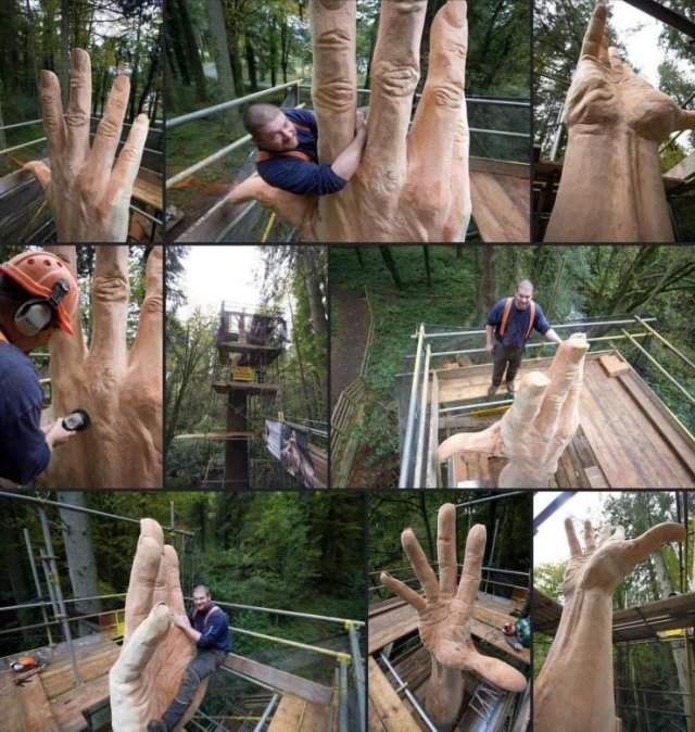 Рука из дерева