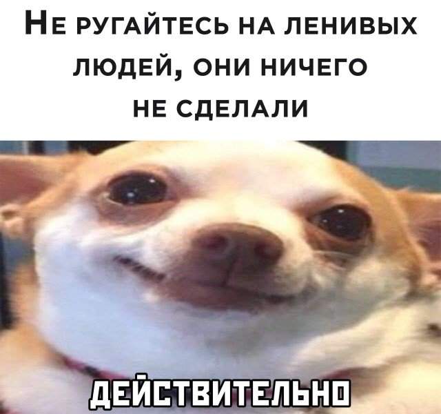 Ленивые люди ничего не сделали