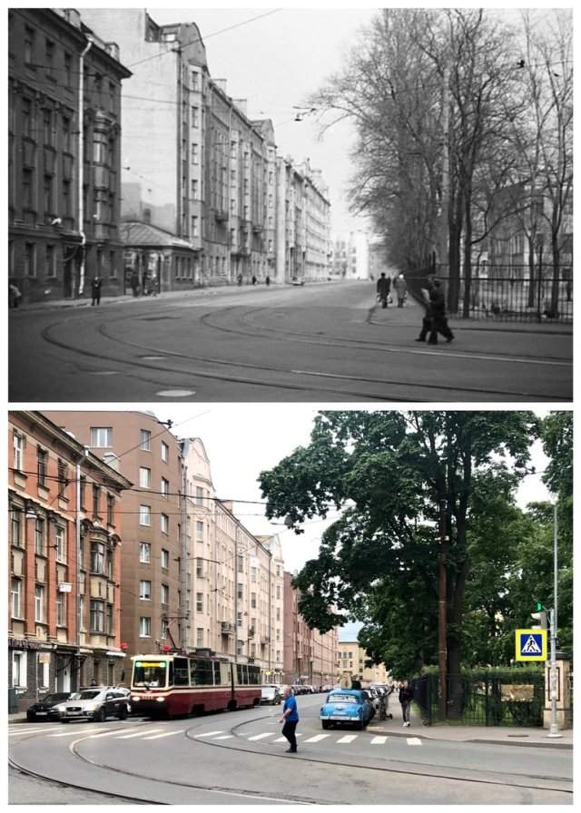 Петропавловская улица.1974 и 2020 год.