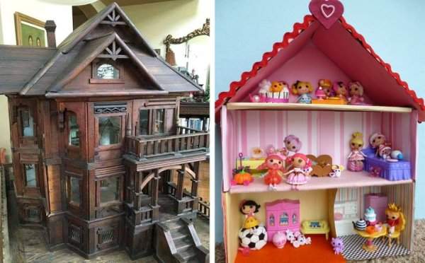 Кукольный домик в 1880 году и сейчас