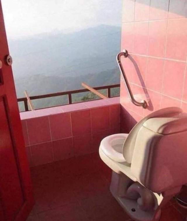 Туалет с отличным видом