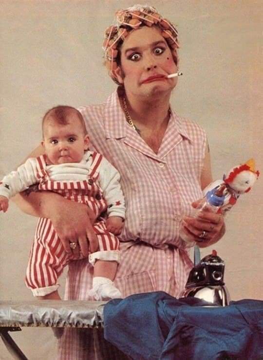 Оззи Осборн с дочерью, 1983 год.