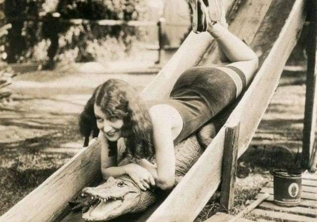 На крокодиле с горки, 1927 г.