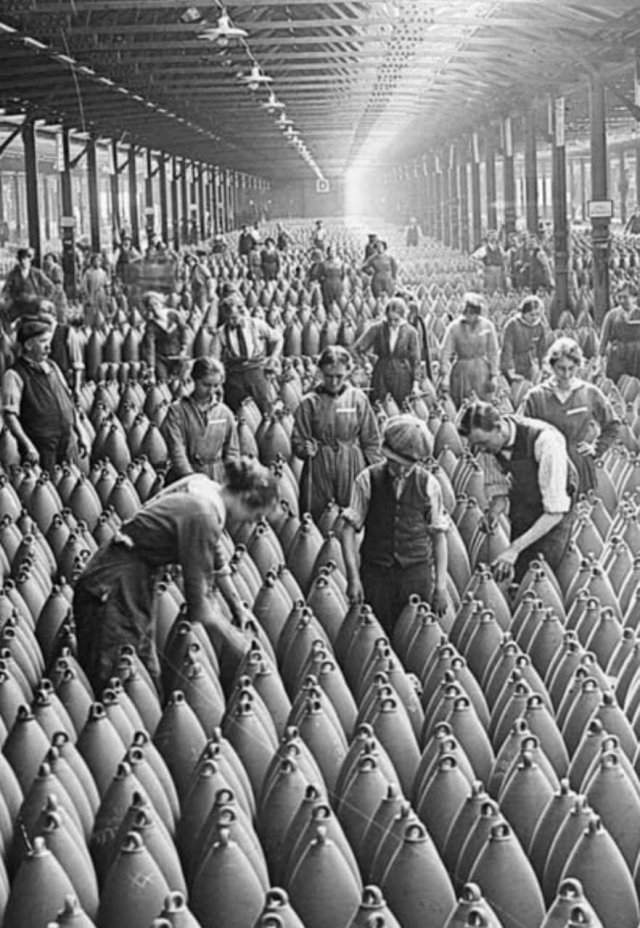 Производство снарядов, Первая мировая, Англия.