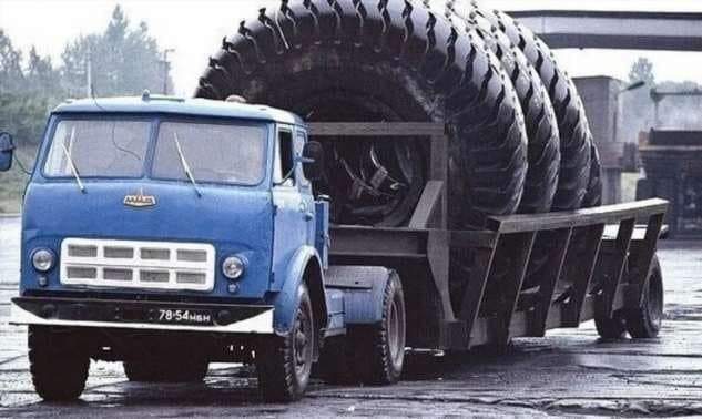 Перевозка шин для автомобилей БелАЗ, 1970–е годы
